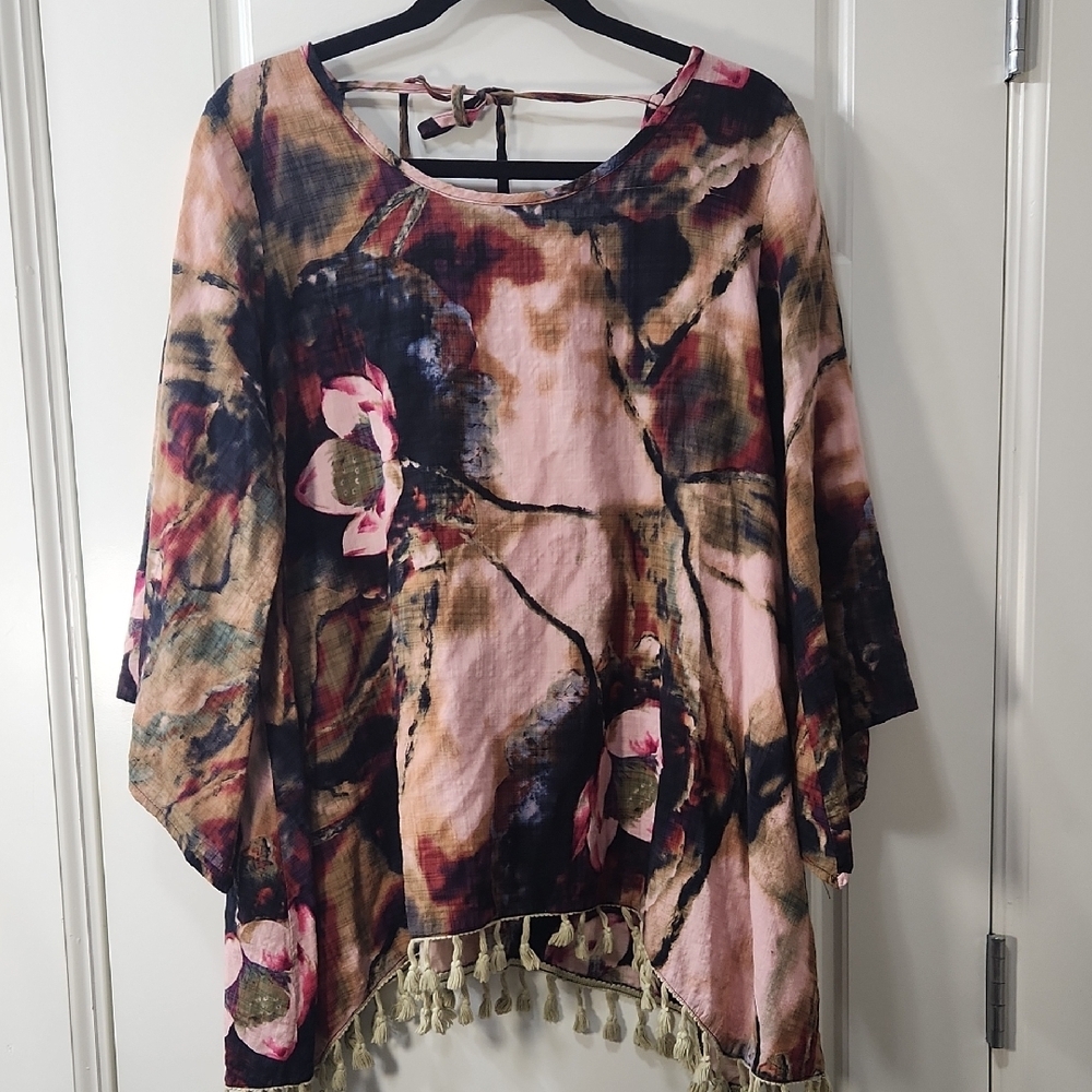 Urban Mangoz Women's Top with Tassels - Medium 100% Cotton